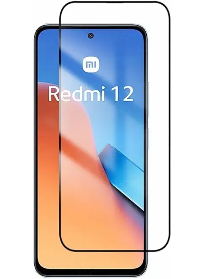 Screen Protector For Redmi  Note 12R , 5D Tempered Glass Protector 9H Hardness, Bubble Free, HD Clear Redmi Note 12R Screen Protector